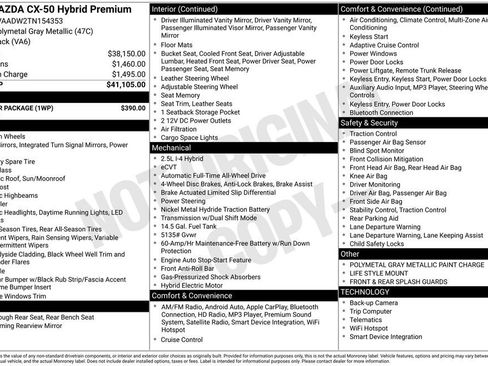 New 2026 MAZDA CX-50 AWD 2.5 Hybrid w/ Weather Package image 4
