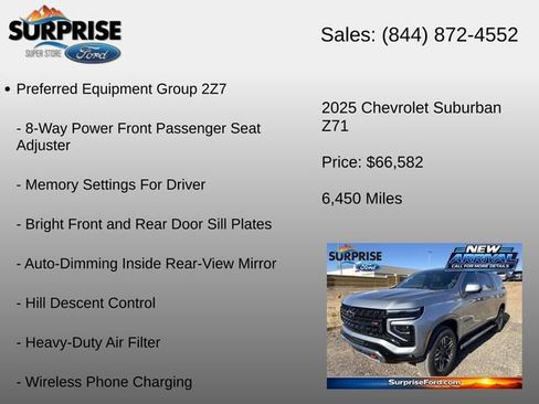Used 2025 Chevrolet Suburban Z71 w/ Comfort Package AWD/4WD image 6