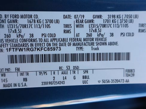 Used 2019 Ford F150 Raptor w/ Equipment Group 801A Mid AWD/4WD image 45