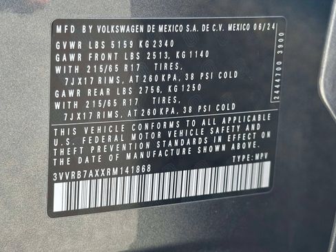 Certified 2024 Volkswagen Tiguan S FWD image 25