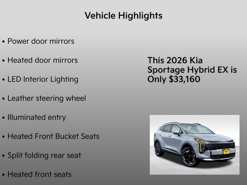 New 2026 Kia Sportage EX w/ EX Panoramic Sunroof Package image 15