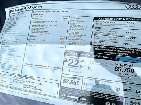 New 2026 Audi Q7 2.0T Premium image 21