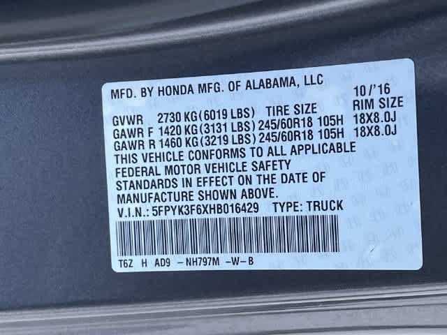 Certified 2017 Honda Ridgeline RTL-T image 22