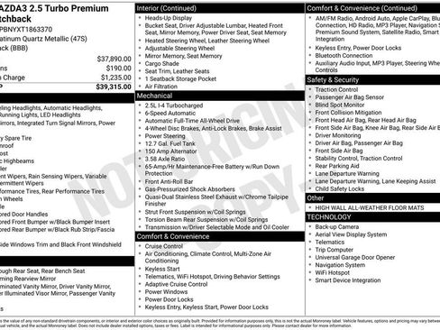 New 2026 MAZDA MAZDA3 Hatchback w/Premium Plus Pkg AWD/4WD image 9