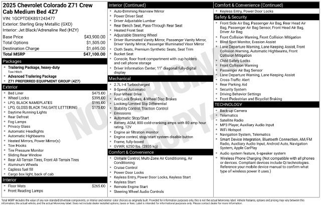 Used 2025 Chevrolet Colorado Z71 AWD/4WD image 2