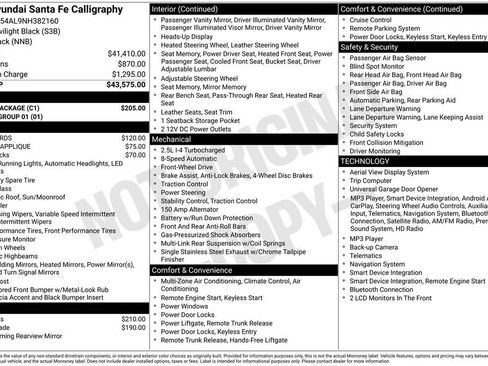 Used 2022 Hyundai Santa Fe Calligraphy w/ Cargo Package FWD image 8