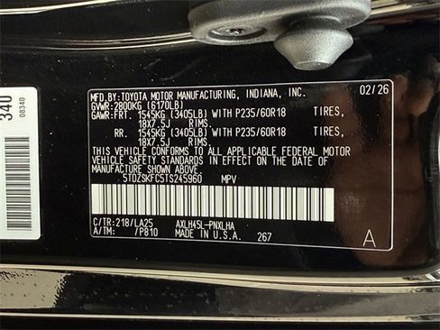 New 2026 Toyota Sienna Limited image 39