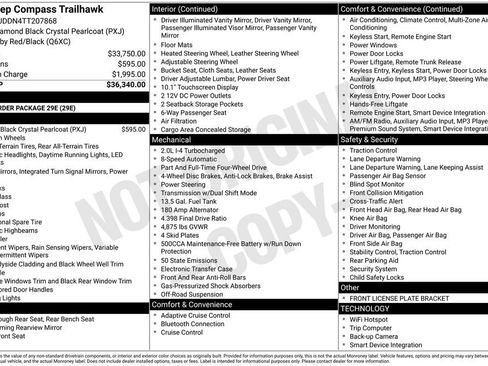 New 2026 Jeep Compass Trailhawk image 33