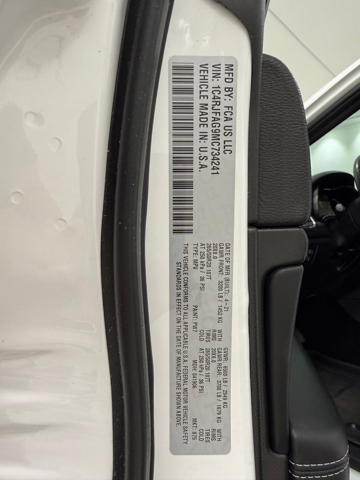 Used 2021 Jeep Grand Cherokee Freedom Edition AWD/4WD image 29