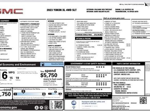Used 2023 GMC Yukon XL SLT w/ SLT Premium Package AWD/4WD image 29