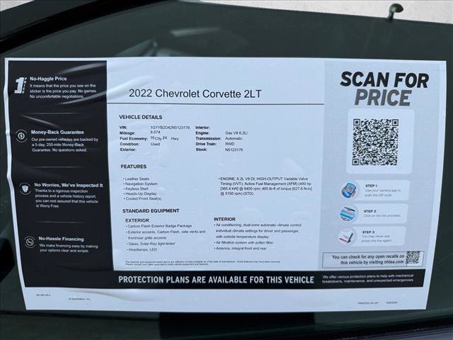 Used 2022 Chevrolet Corvette Stingray Preferred Cpe w/ Z51 Performance Package RWD image 18