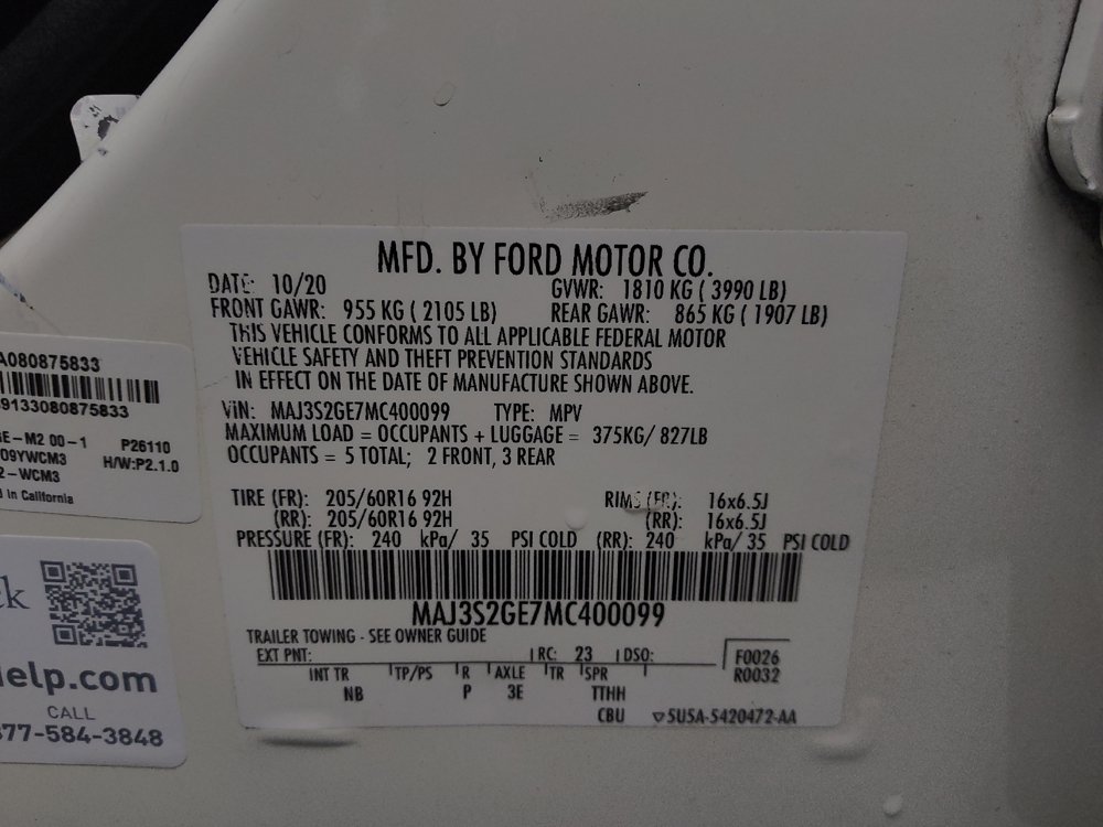 Used 2021 Ford EcoSport SE w/ Interior Protection Package FWD image 33