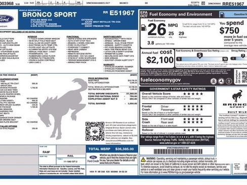 Used 2024 Ford Bronco Sport Big Bend w/ Convenience Package image 24