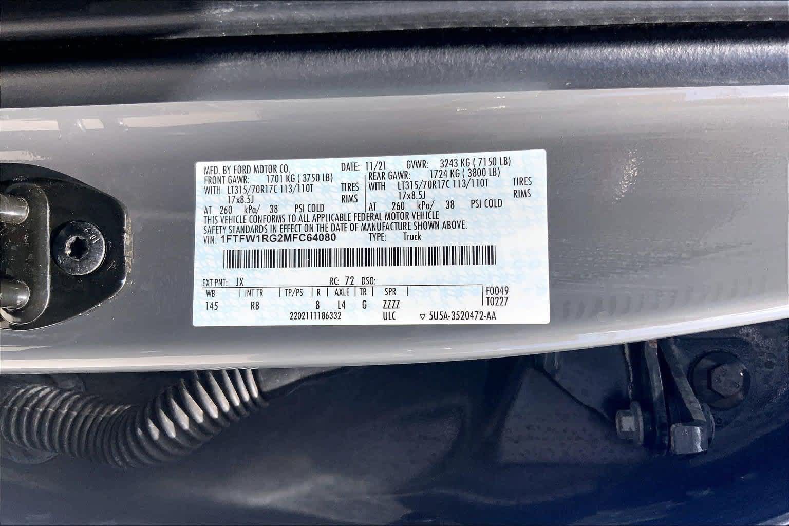 Used 2021 Ford F150 Raptor w/ Equipment Group 801A High AWD/4WD image 20
