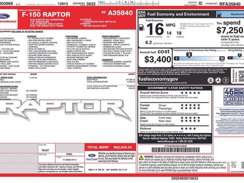 Used 2024 Ford F150 Raptor AWD/4WD image 2