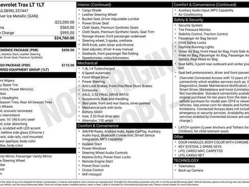 Used 2019 Chevrolet Trax LT w/ LT Convenience Package FWD image 4