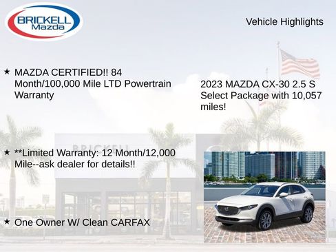 Used 2023 MAZDA CX-30 AWD 2.5 S w/ Select Package image 17