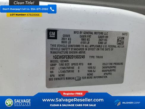 Used 2013 Chevrolet Express 2500 w/ Cold Climate Package RWD image 19