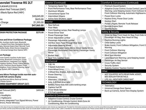 Used 2023 Chevrolet Traverse RS FWD image 4