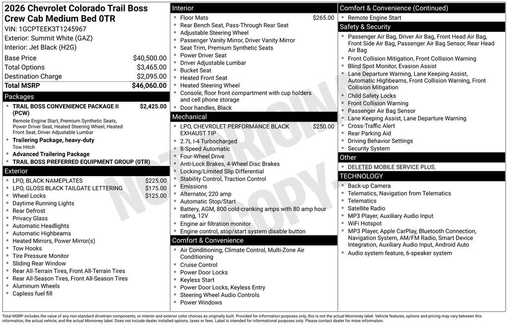 New 2026 Chevrolet Colorado Trail Boss AWD/4WD image 27