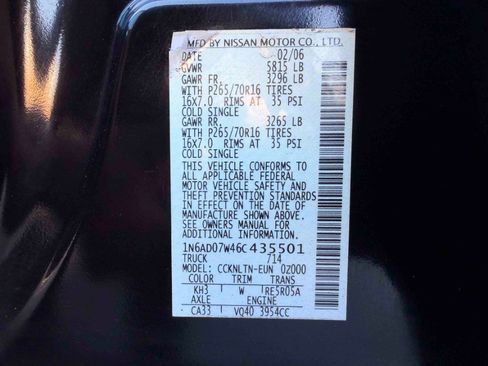 Used 2006 Nissan Frontier SE w/ (P01) Power Pkg image 33