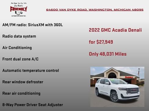 Used 2022 GMC Acadia Denali AWD/4WD image 10