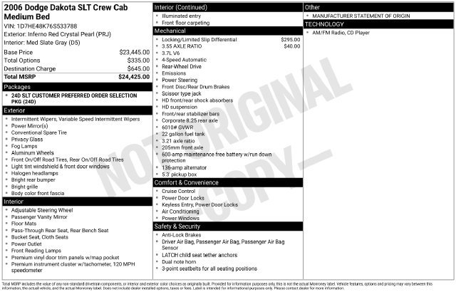 Used 2006 Dodge Dakota SLT RWD image 7