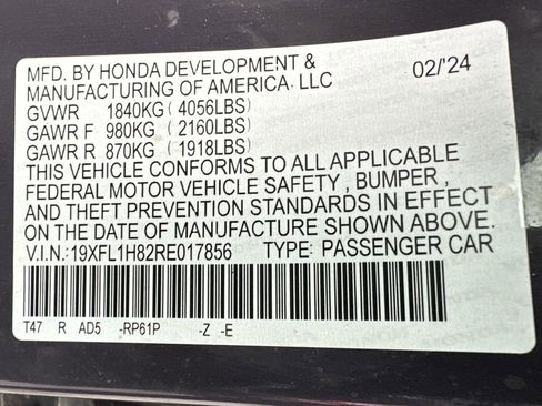 Certified 2024 Honda Civic Sport Touring image 48