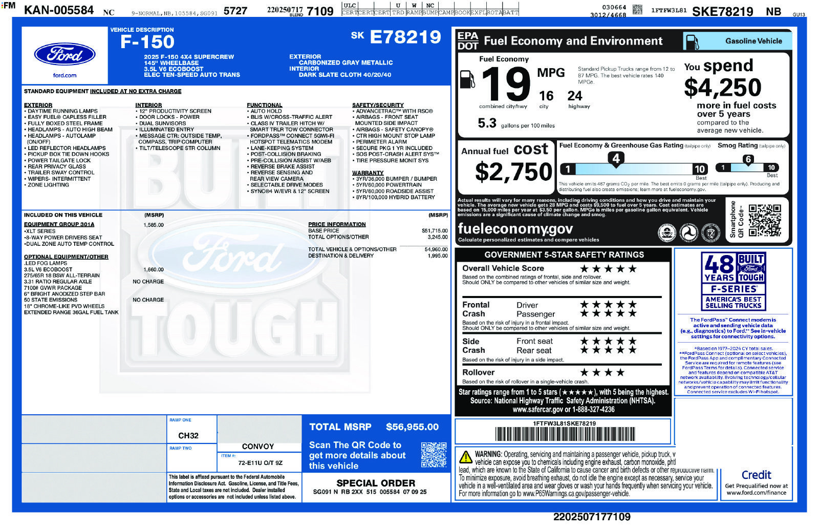 Used 2025 Ford F150 XLT w/ Equipment Group 301A Standard AWD/4WD image 3