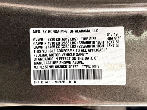 Used 2019 Honda Odyssey Touring image 19