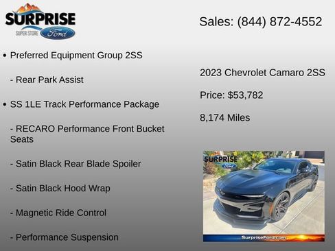 Used 2023 Chevrolet Camaro SS RWD image 6