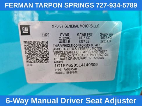 Certified 2020 Chevrolet Bolt LT FWD image 24