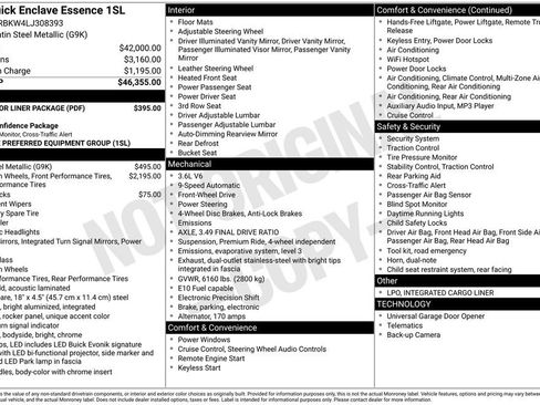 Used 2020 Buick Enclave Essence w/ LPO, Floor Liner Package image 28