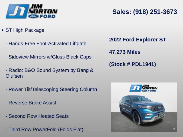 Used 2022 Ford Explorer ST w/ Equipment Group 401A AWD/4WD image 15
