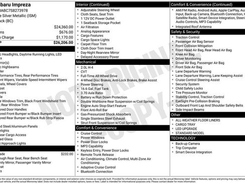 Certified 2025 Subaru Impreza 2.0i AWD/4WD image 8