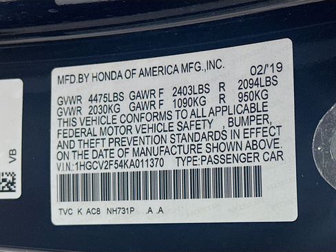 Used 2019 Honda Accord EX-L image 12