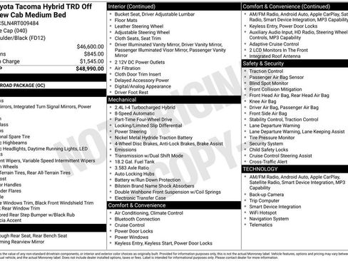Used 2024 Toyota Tacoma TRD Off-Road AWD/4WD image 6