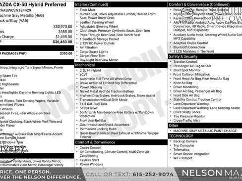 Certified 2025 MAZDA CX-50 2.5 Hybrid w/ Weather Package image 2