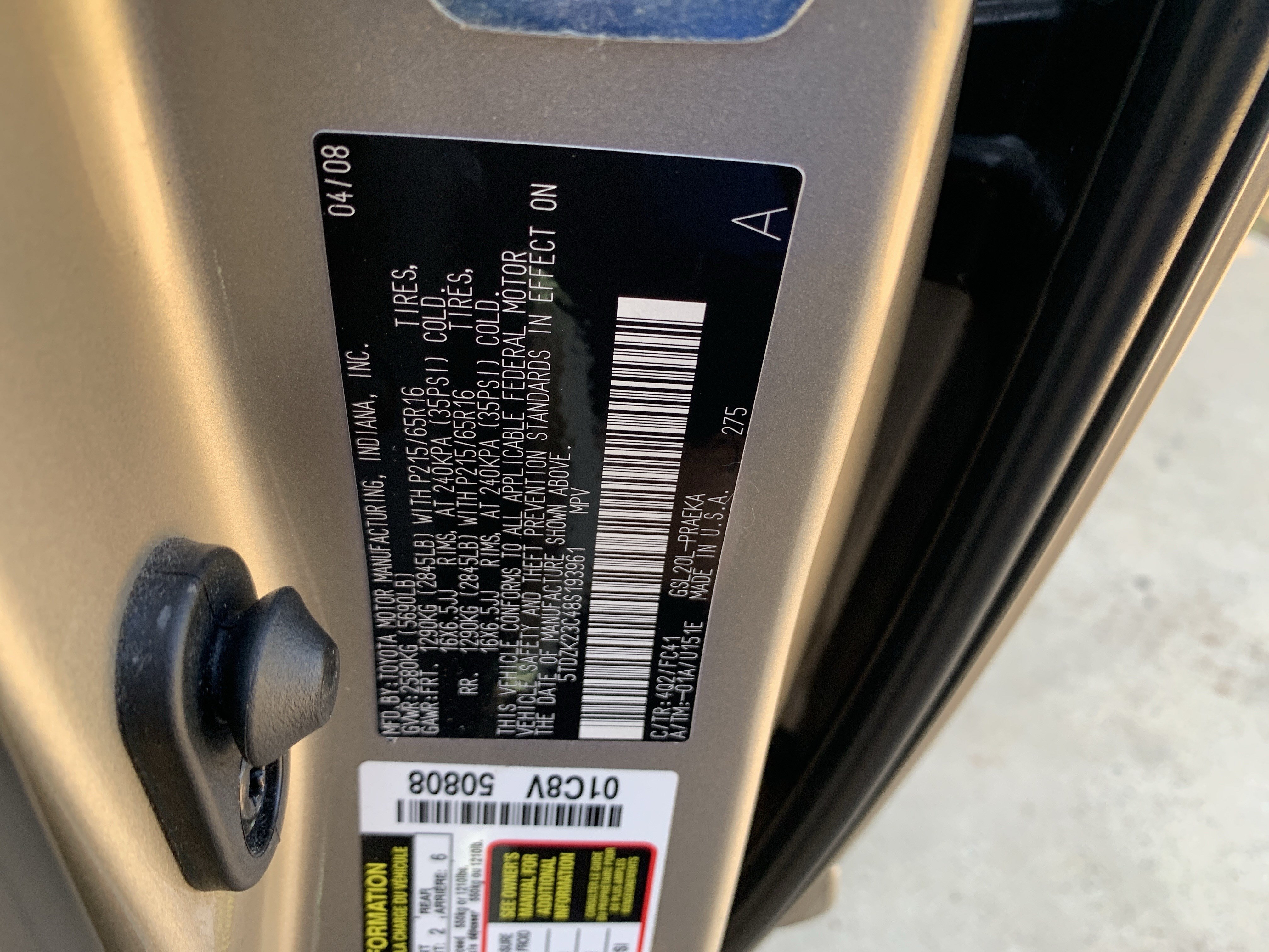 Used 2008 Toyota Sienna LE FWD image 36