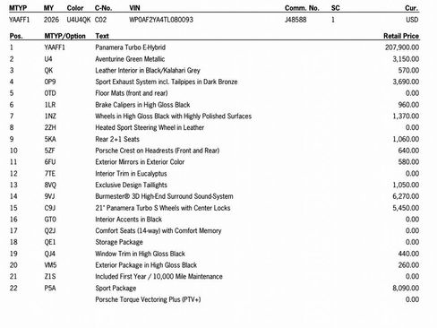 New 2026 Porsche Panamera Turbo image 6