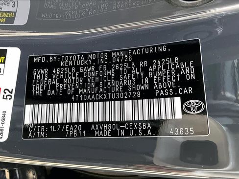 New 2026 Toyota Camry SE FWD image 20