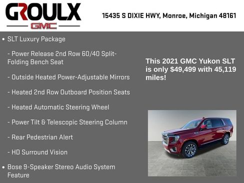 Used 2021 GMC Yukon SLT w/ SLT Premium Package image 22