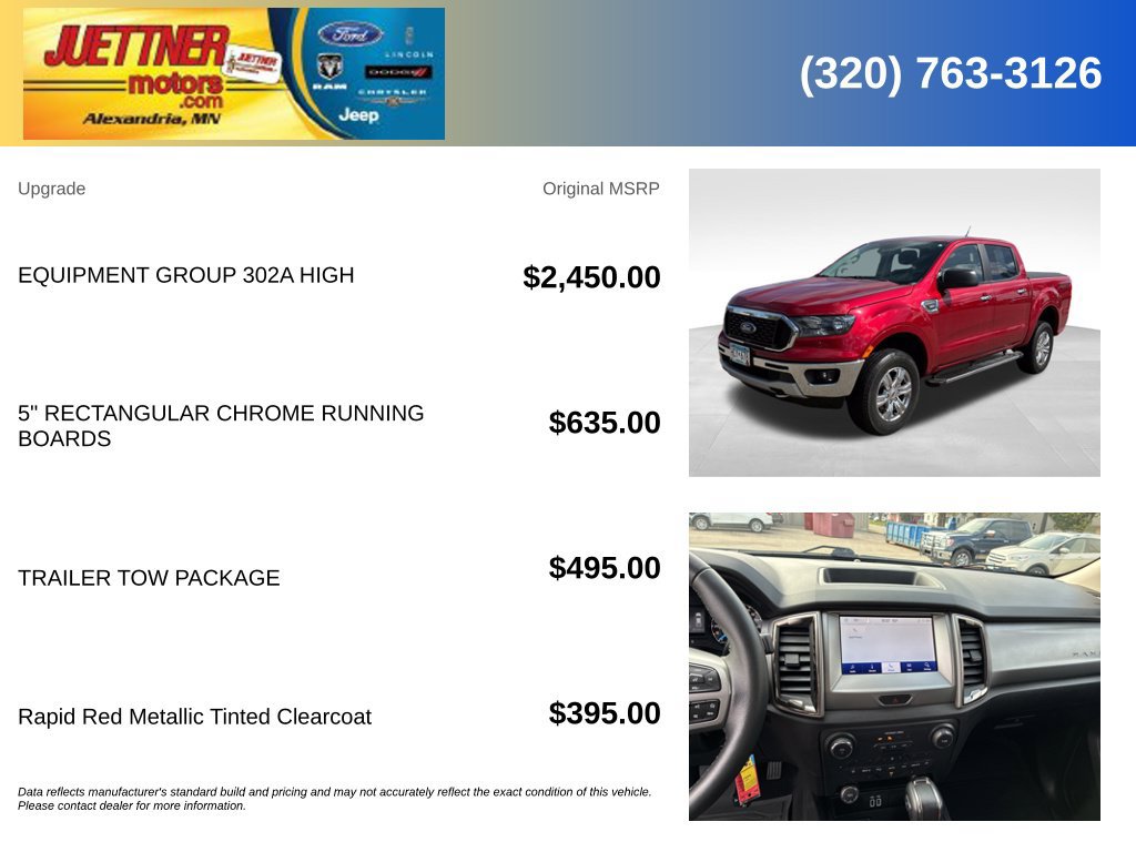 Used 2021 Ford Ranger XLT w/ Equipment Group 302A High AWD/4WD image 5