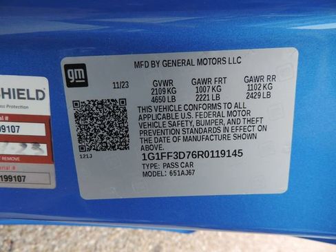 Certified 2024 Chevrolet Camaro LT w/ RS Package RWD image 3