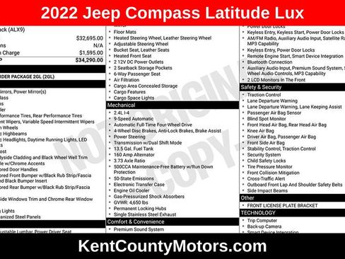 Used 2022 Jeep Compass Latitude AWD/4WD image 1