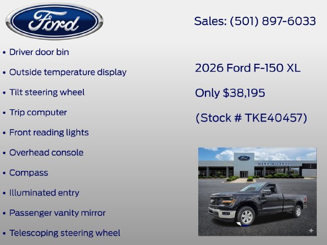 New 2026 Ford F150 XL w/ Equipment Group 103A High RWD image 29