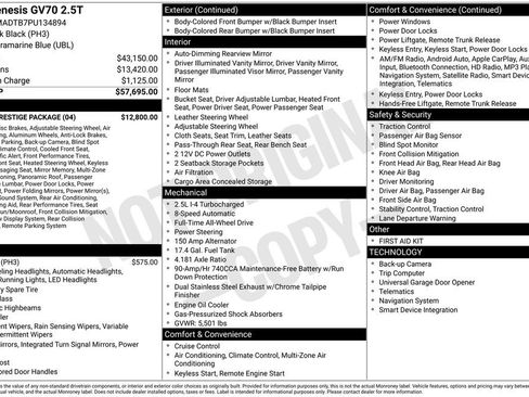 Used 2023 Genesis GV70 2.5T w/ Sport Prestige Package image 2