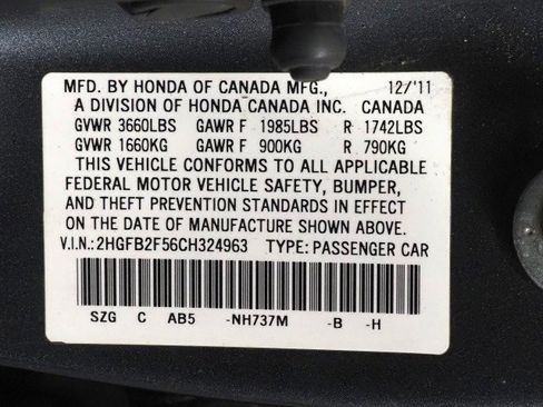 Used 2012 Honda Civic LX image 51