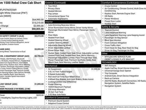 New 2026 RAM 1500 Rebel w/ Advanced Safety Group II image 6