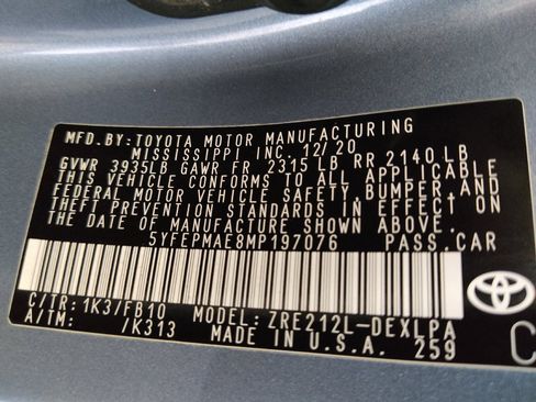 Used 2021 Toyota Corolla LE FWD image 33